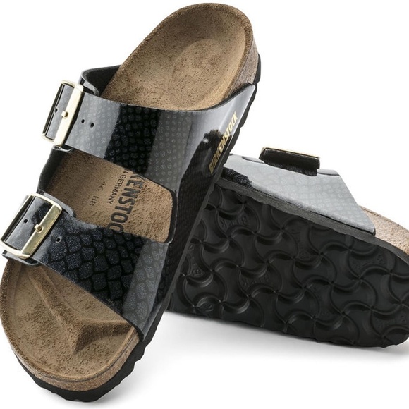 birkenstock arizona magic snake black